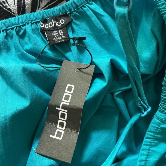 Boohoo Teal Sleeveless Mini Dress Size 16 - Picture 5 of 11